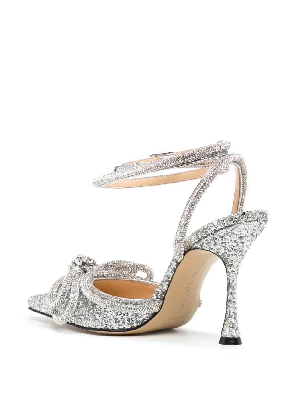 MACH &amp; MACH shoes for rent - with bow embellished with crystals, sequins and glitter