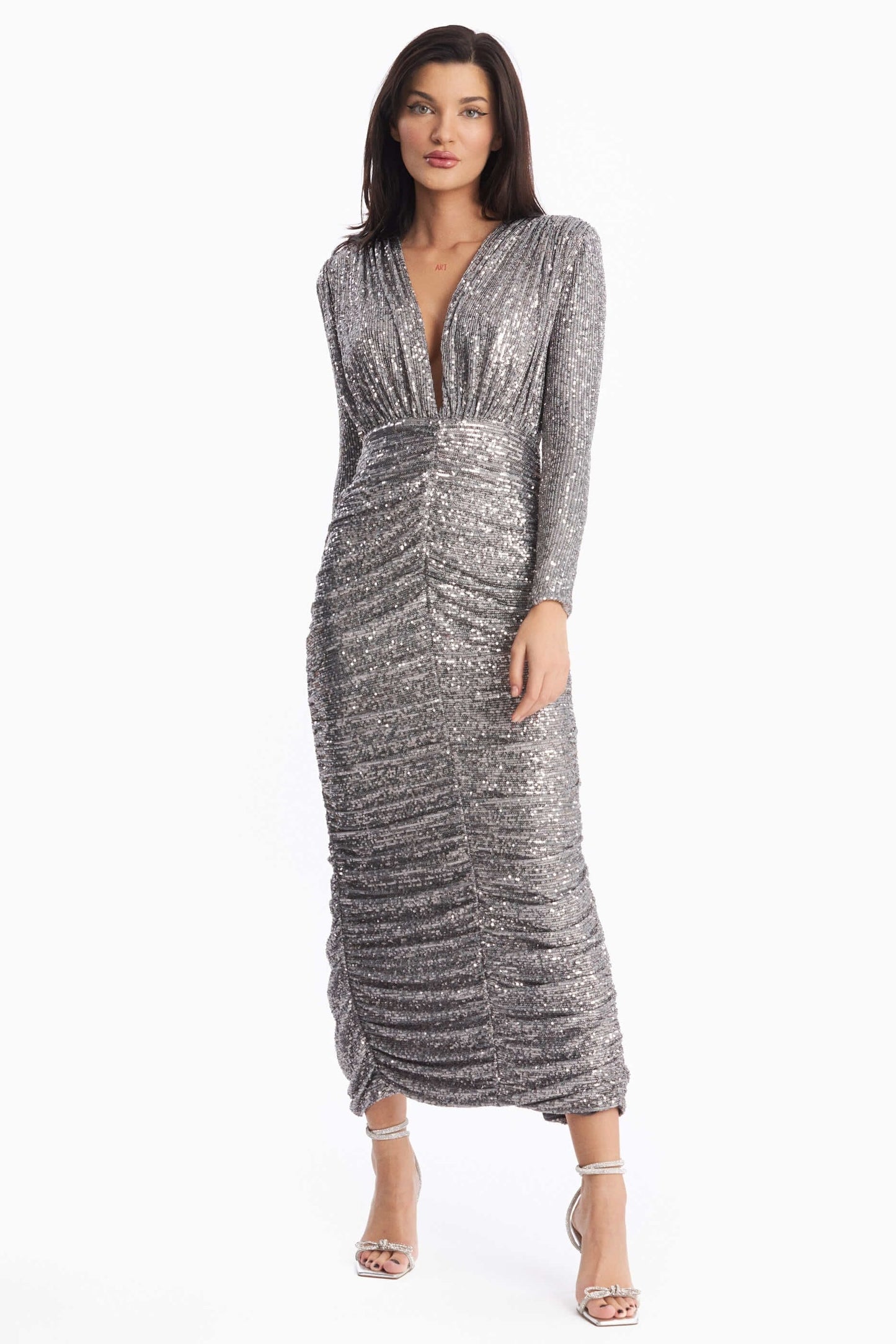 Închiriere rochie Outfitflows - paiete argintii