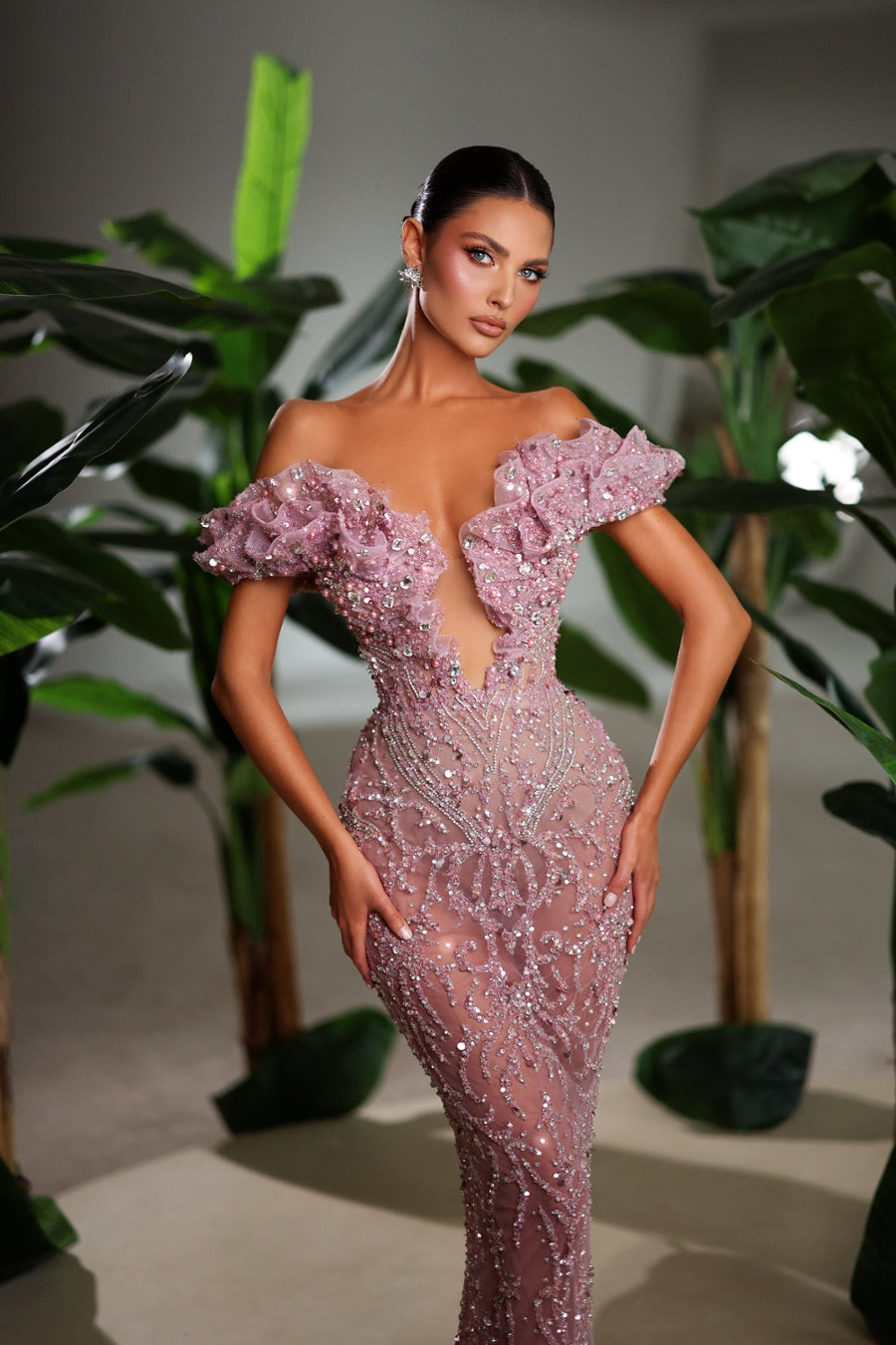 Închiriere Rochie Haute Couture Mimoza Kadriaj - ROSALEE 006