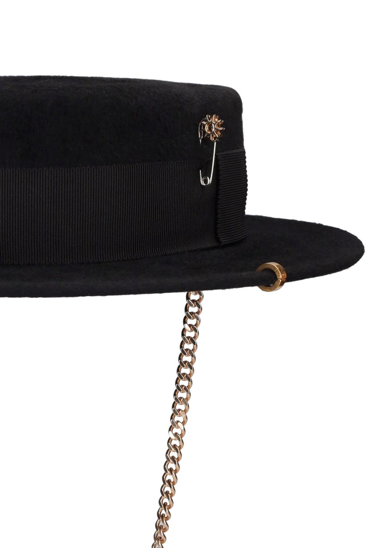 Închiriere palarie Ruslan Baginskiy - Chain strap felt canotier hat